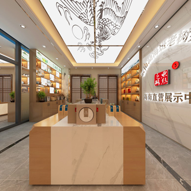 海南跨界装饰设计国宾馆茶展厅